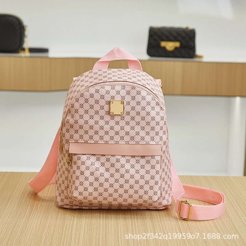 Women's backpack simple business bag large capacity fashion solid color portable backpack for women