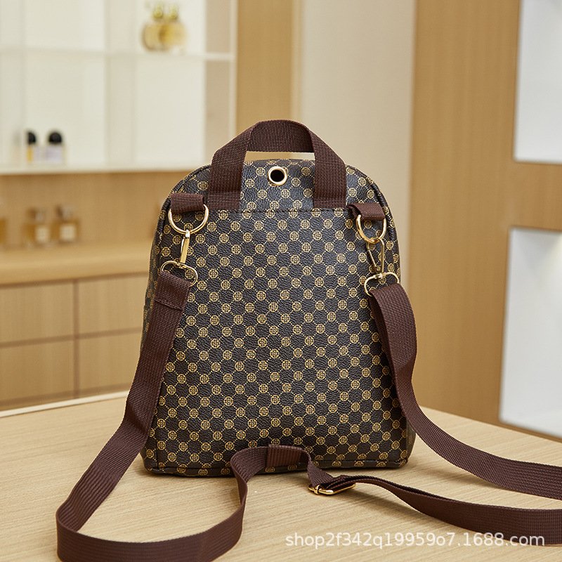 Women's backpack simple business bag large capacity fashion solid color portable backpack for women