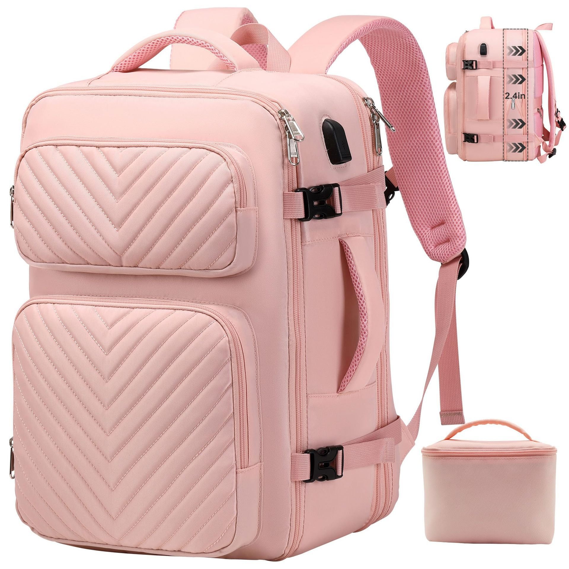 Large Capacity Bag Multifunctional Travel Backpack USB Port Waterproof Anti-Theft 16 Inch Laptop Backpack