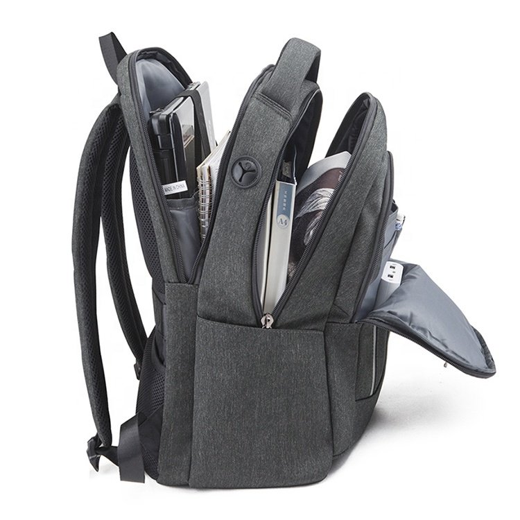 Large Capacity Waterproof Oxford Durable Anti-theft Mens Business Travel USB Charging Port Laptop Backpack with Reflective Strip