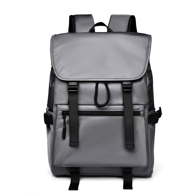 Large Capacity Leisure Vitality Backpack with Bag Cover Black Gray Blue for Outdoor Travel Hiking and Laptop Use