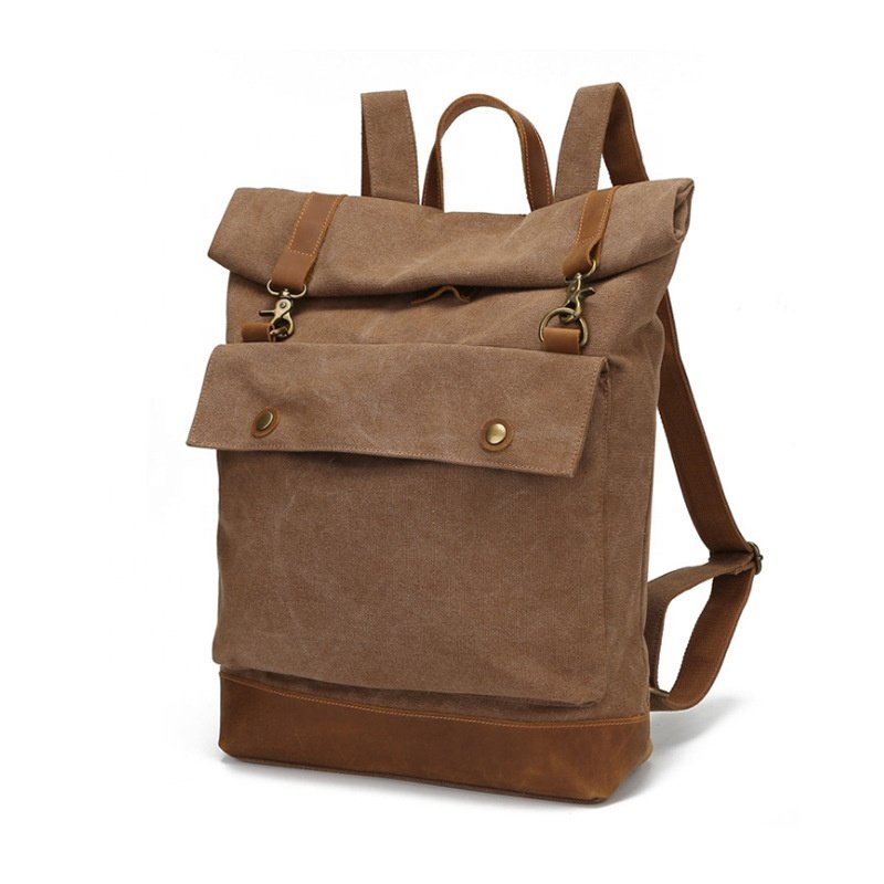 Wholesale High-quality Polyester Roll Top Waterproof Lightweight Travel Laptop Backpack