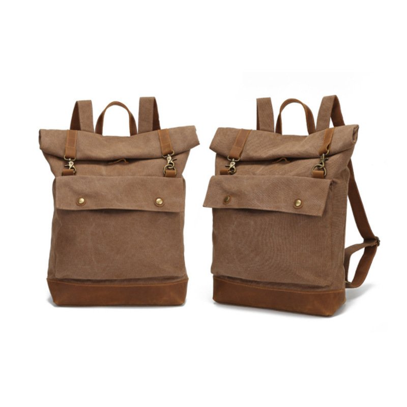 Wholesale High-quality Polyester Roll Top Waterproof Lightweight Travel Laptop Backpack