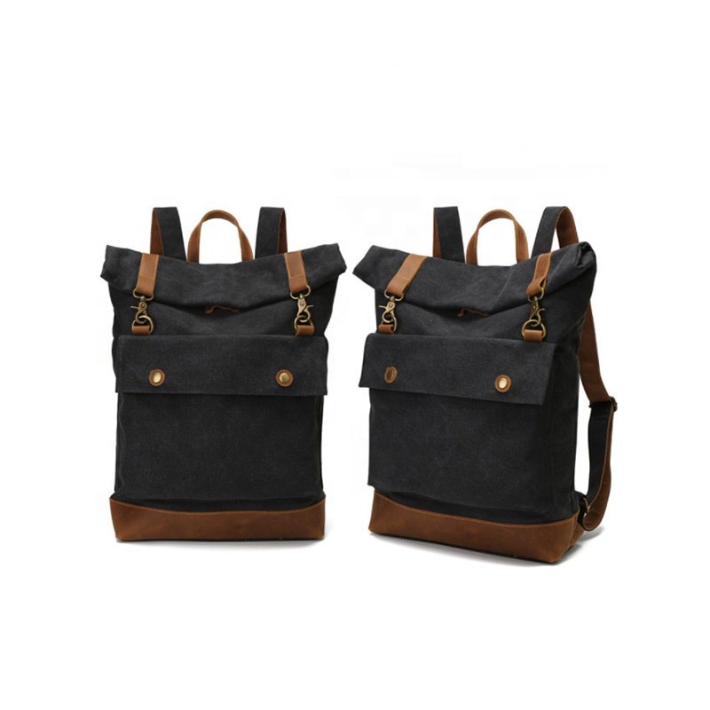 Wholesale High-quality Polyester Roll Top Waterproof Lightweight Travel Laptop Backpack