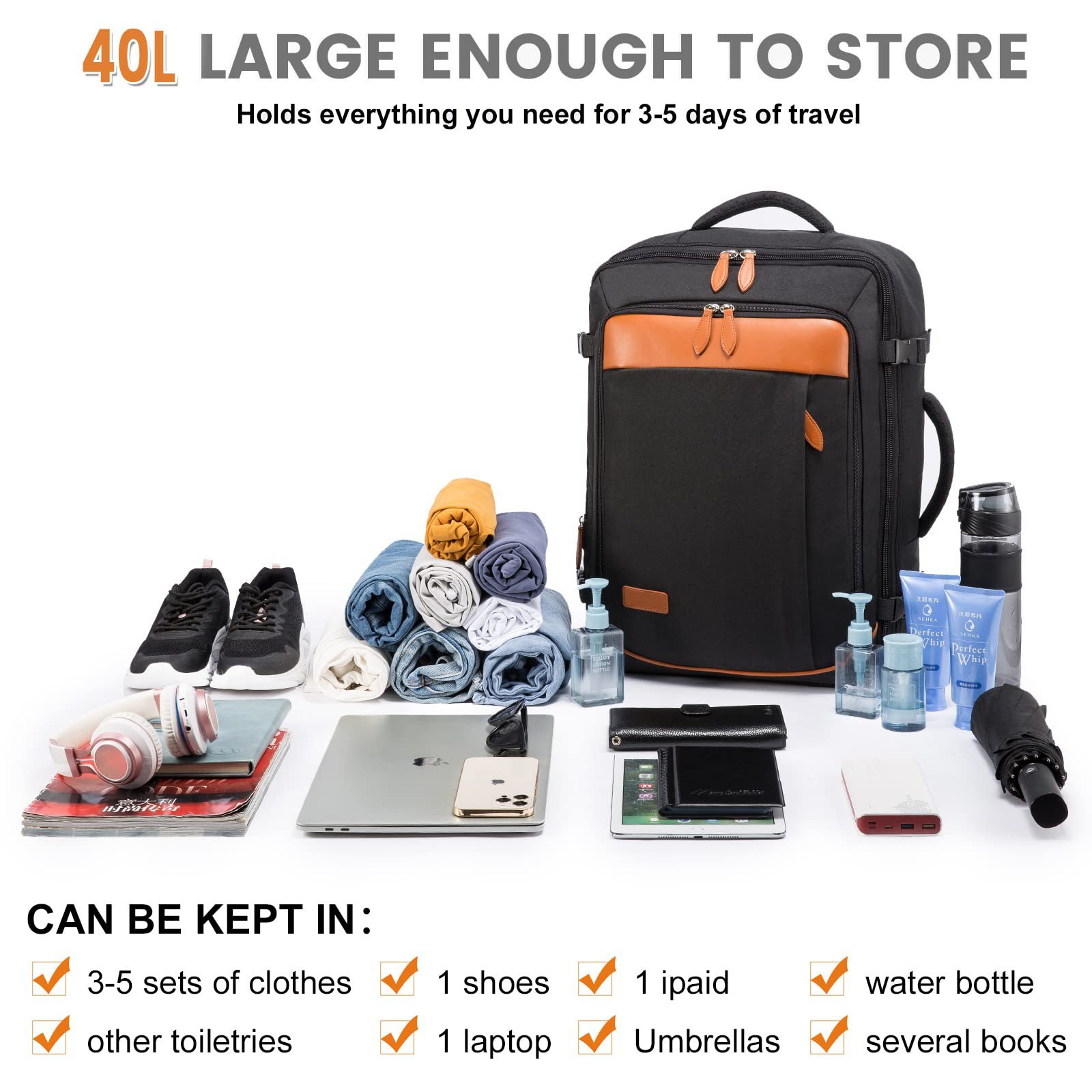 High-Quality Expandable Waterproof Business Bag pack Unisex 17inch Laptop backpacks
