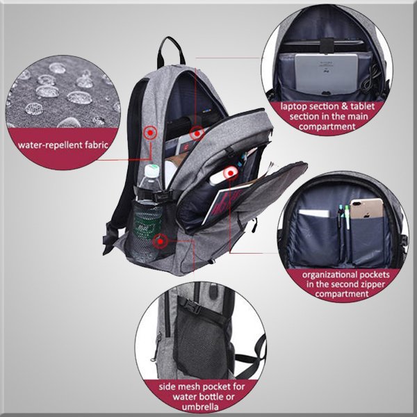 Unisex Multifunction Sport Backpack Casual Rucksack 17" Basketball Backpack laptop backpack