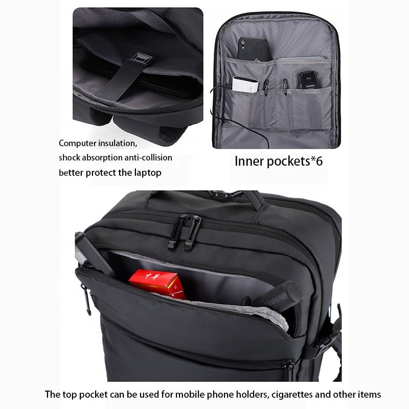 New Custom Logo Waterproof Anti Theft Travel Student School Computer Bag 15.6 Inch Men Laptop Backpack Bags