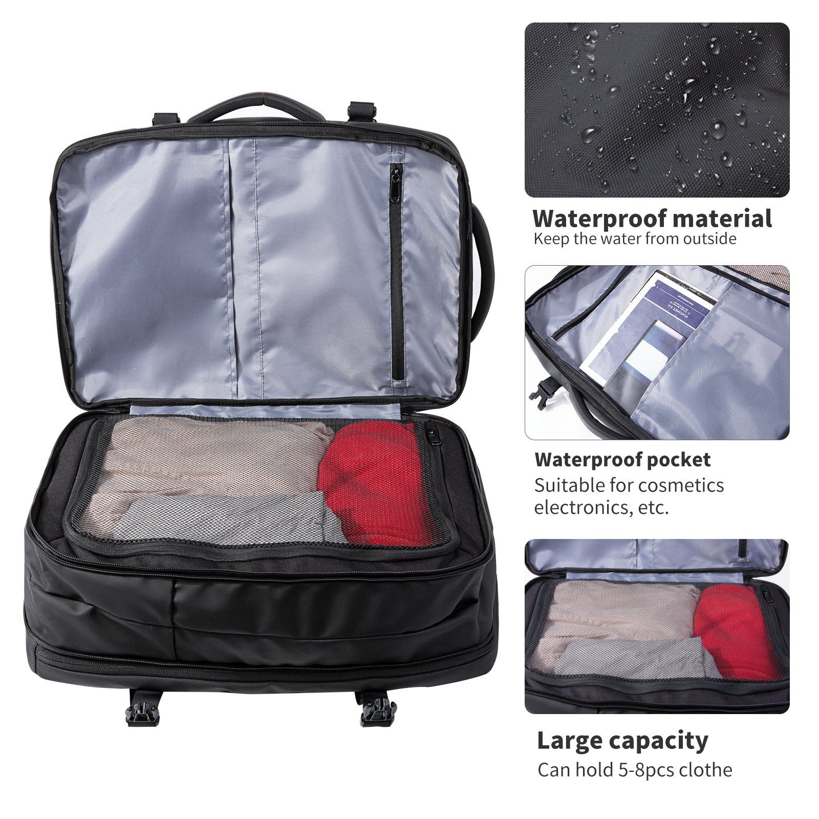 Multifunction Smart Expandable Backpack Travelling Large Capacity Back Packs Business Laptop Backpack Bag with USB Charging Port