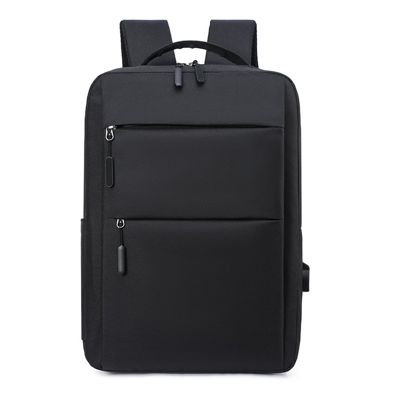 Customized LOGO Backpack Waterproof USB Charger Port Laptop Bag Business Backpack School Bags Male and Female Students Polyester