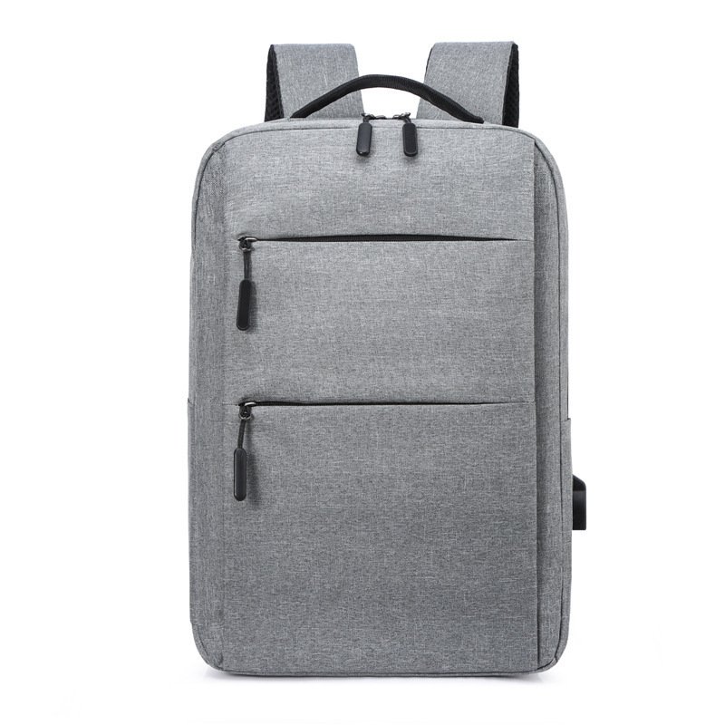 Customized LOGO Backpack Waterproof USB Charger Port Laptop Bag Business Backpack School Bags Male and Female Students Polyester