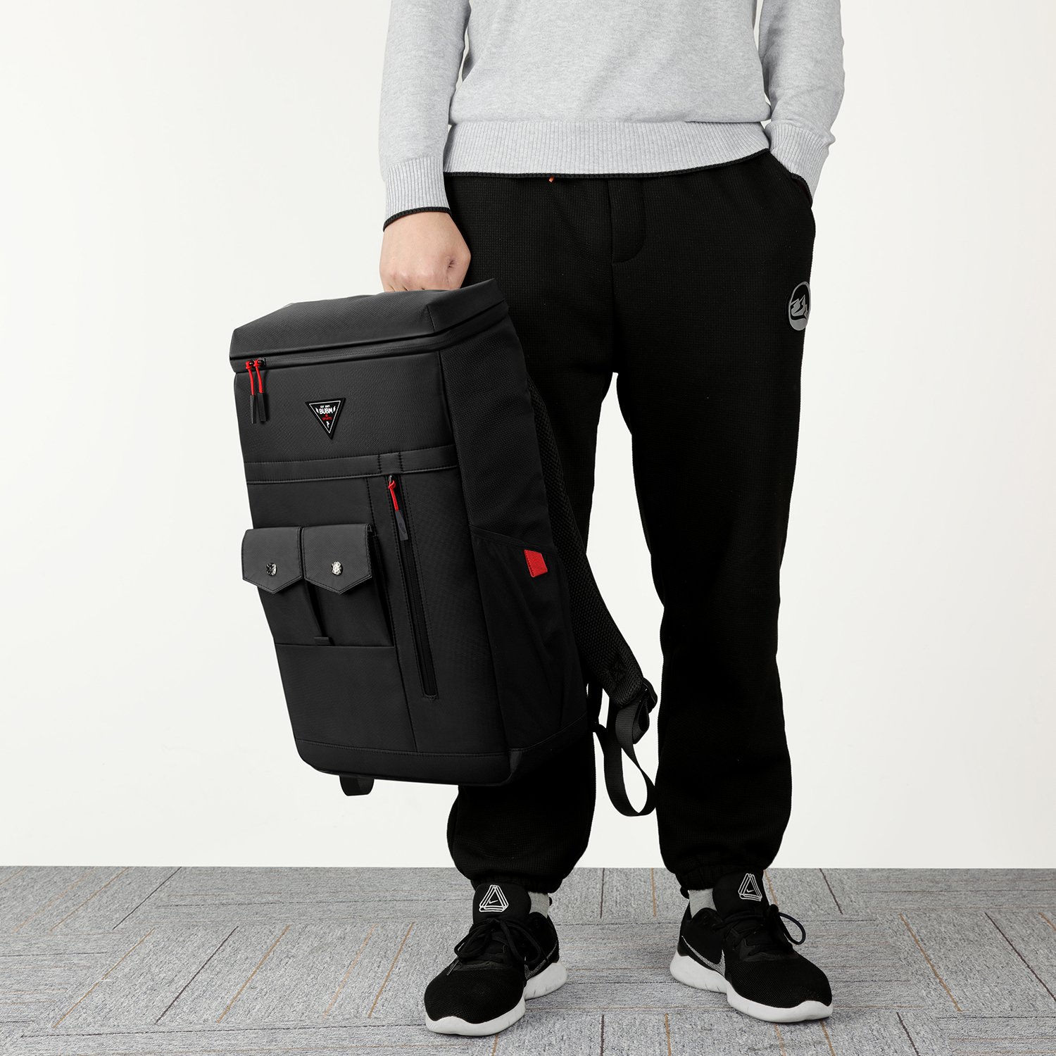 BUBM New Daily Life Oxford Logo Custom Black Nylon Office Computer Laptop School Unisex Bag Backpack For Men With Usb