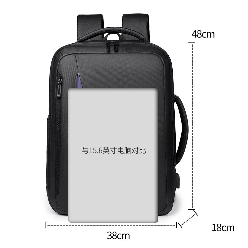 High Quality Custom Reflective Travel Laptop Backpack Unisex Waterproof Nylon Oxford Material USB Backpack for Business Use