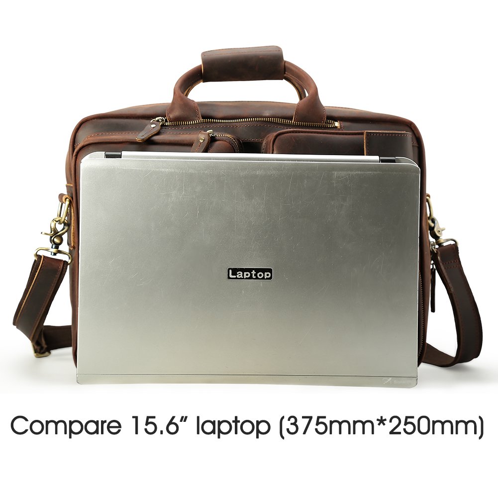 Vintage Crazy Horse Leather Back Pack Bag Multifunction Cowhide Shoulder Briefcase Bag Laptop Backpack for Men