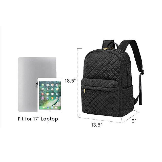 BSCI Custom Quilted Fashion Travel Backpack manufacturer Work College Business Bookbag Women's Laptop Backpack Purse with USB