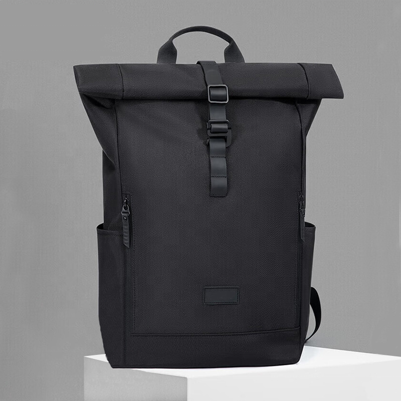 Waterproof oxford fabric backpack custom outdoor casual roll-top backpack with laptop compartment