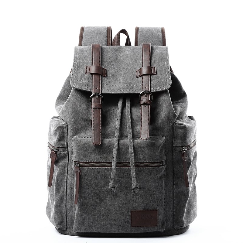 MOYYI Anti-Theft Vintage Laptop Bags For Men Outdoor Travel Backpack Sport Canvas Men's Backpack