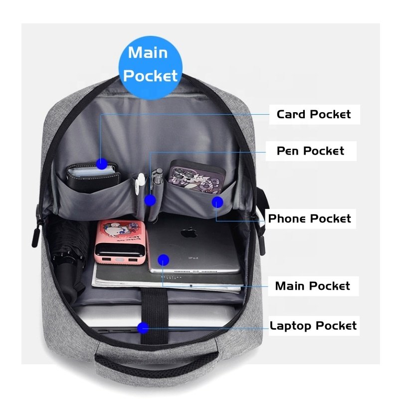Promotion Travel Business Large Capacity Computer Oem Customized Wholesale Smart Bag School bags Laptop Backpack