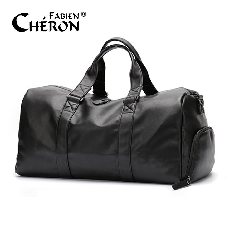 custom logo luxury large quality crossbody sport weekender overnight duffel pu leather gym duffle travel bags for men boy