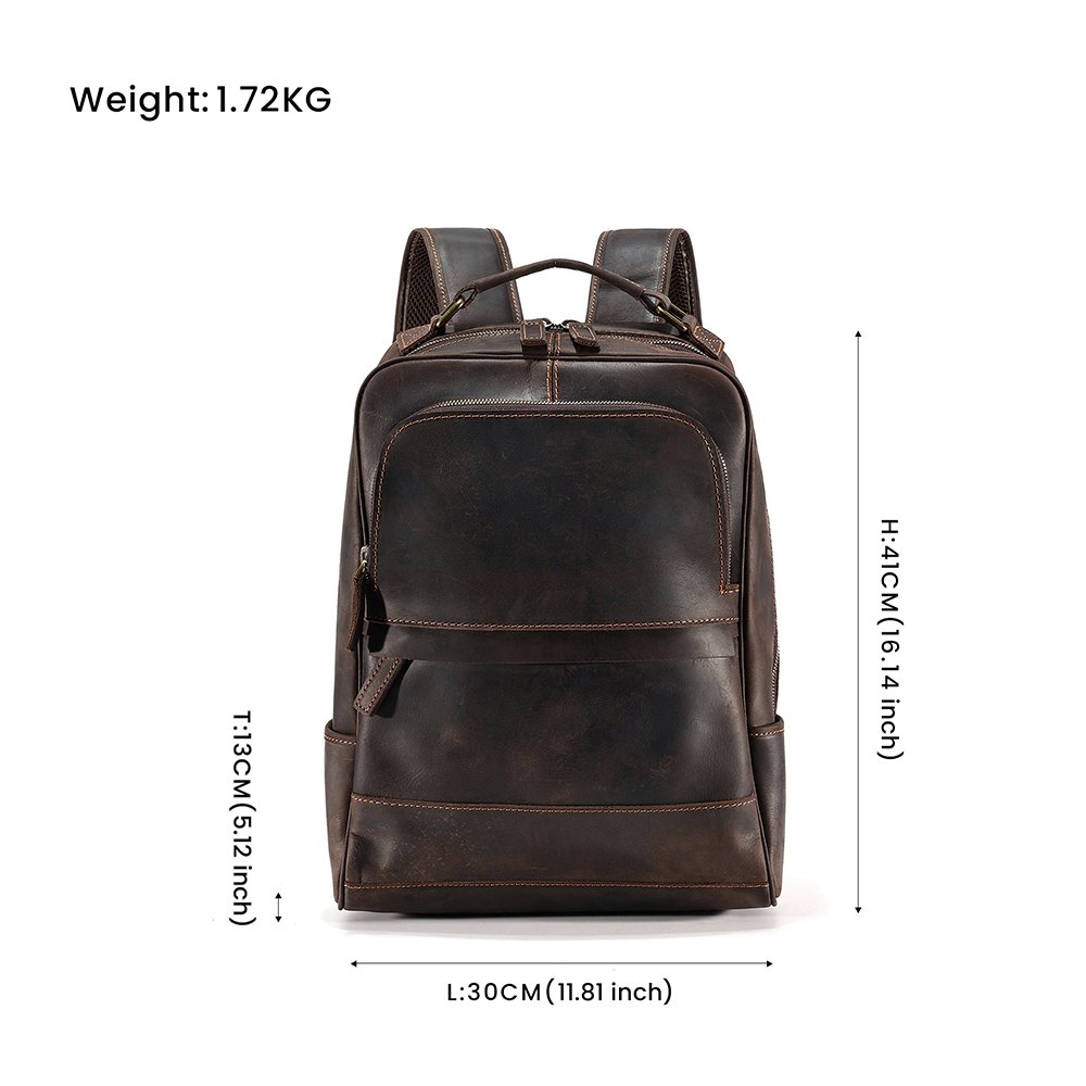 Custom Large Capacity Leather Laptop Bags For Men Backpack Office Computer Bag Laptop Backpack