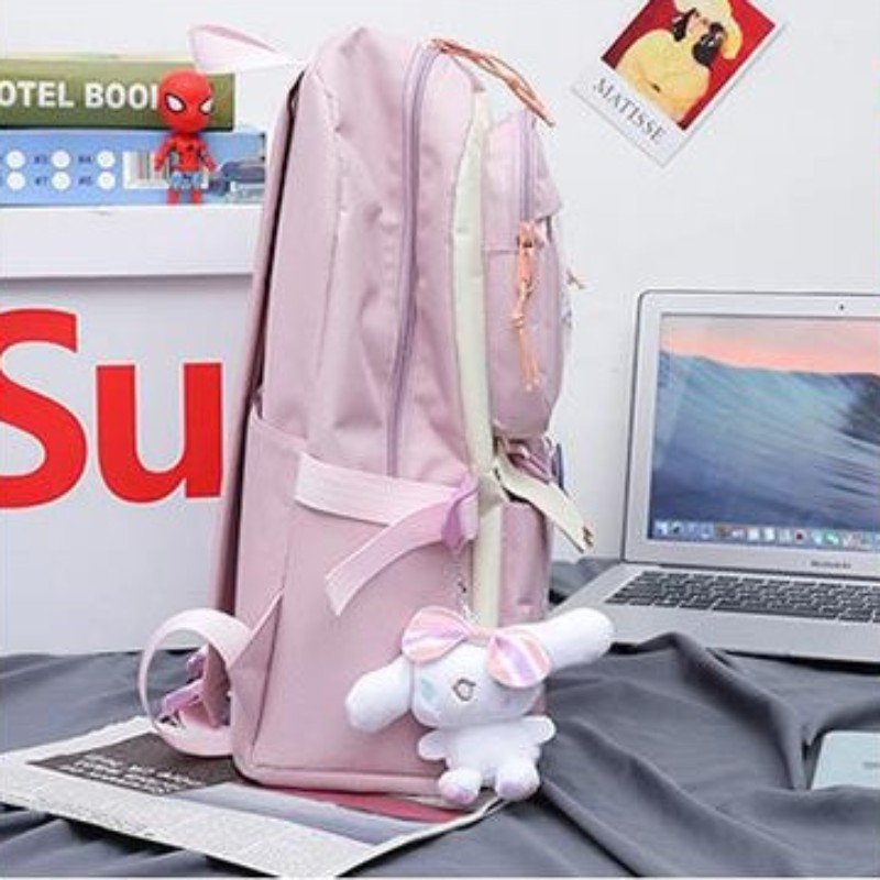 Custom Fashion 4pcs Cute Cartoon Print Children Laptop Backpack Ladies Bag Backpack Set