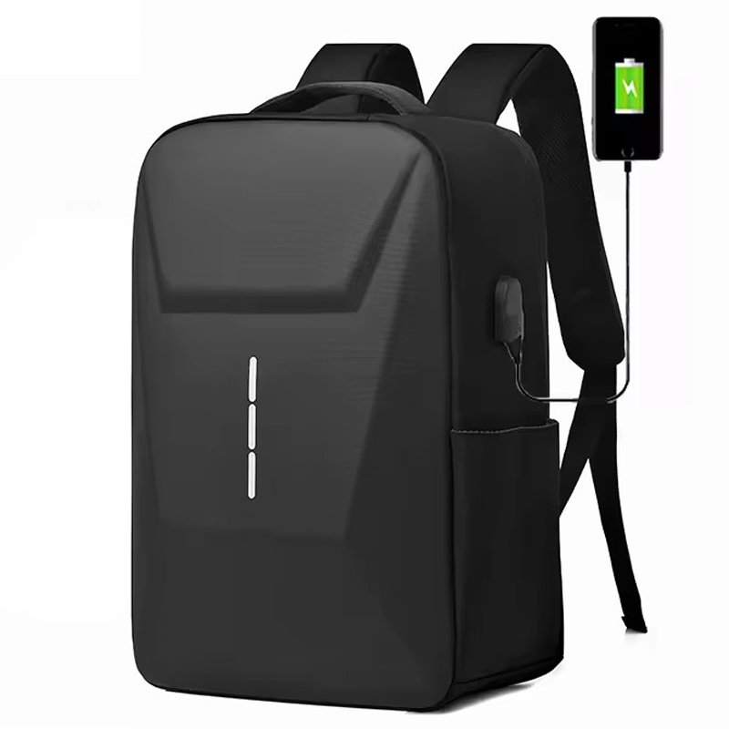 hard shell usb slim promotional carbon fibre sustainable eco friendly Waterproof robust Travel laptop backpack for teenager