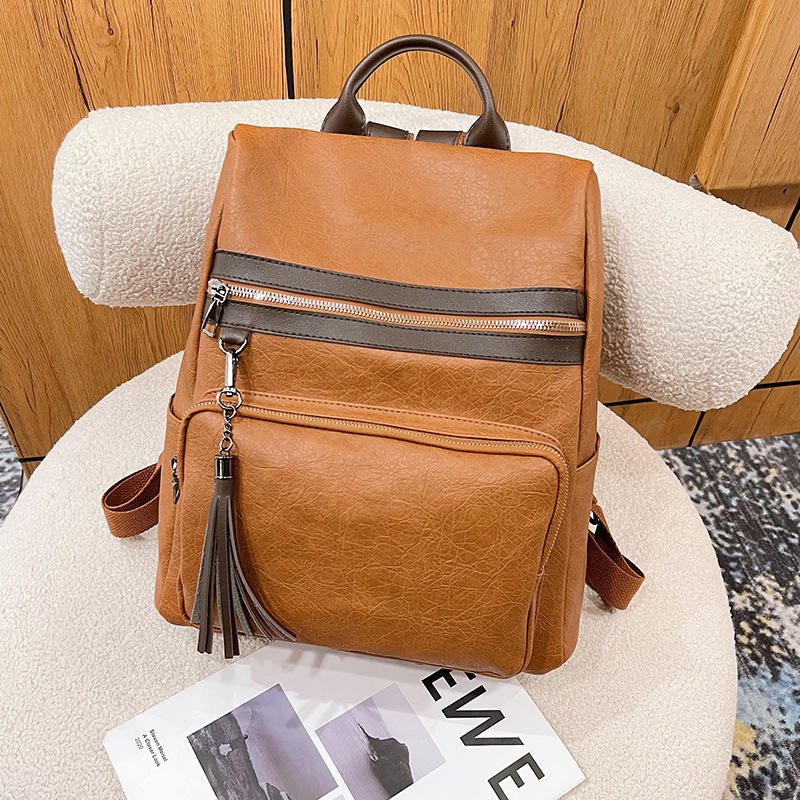New design waterproof environmental friendly kraft paper bange back pack student school bags women casual laptop backpack