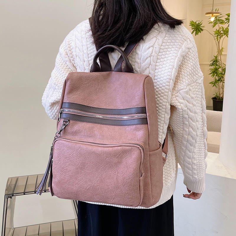 New design waterproof environmental friendly kraft paper bange back pack student school bags women casual laptop backpack