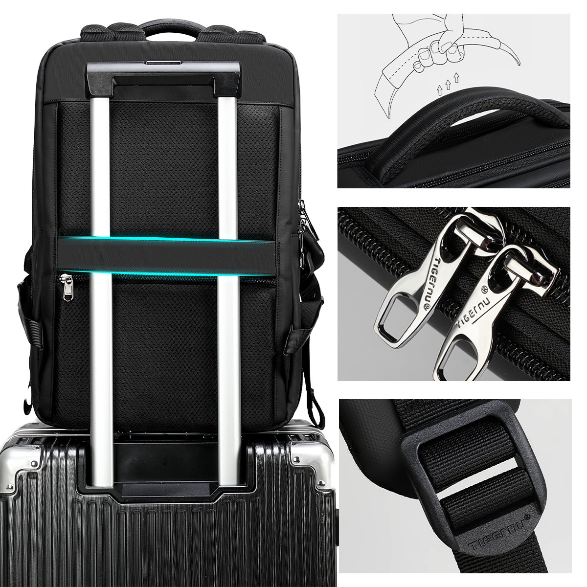 wholesale wet&dry bag 180 angle full open waterproof men bag packs factory fashion business office luggage laptop backpack