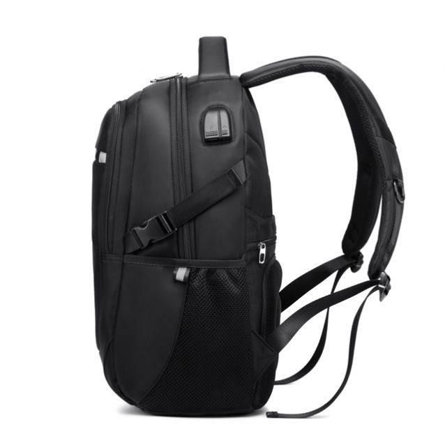 Waterproof Pack Polyester Usb Plug Durable Wholesale Customized Black Oem Bearky Business Mens Back Backpack Laptop Bags