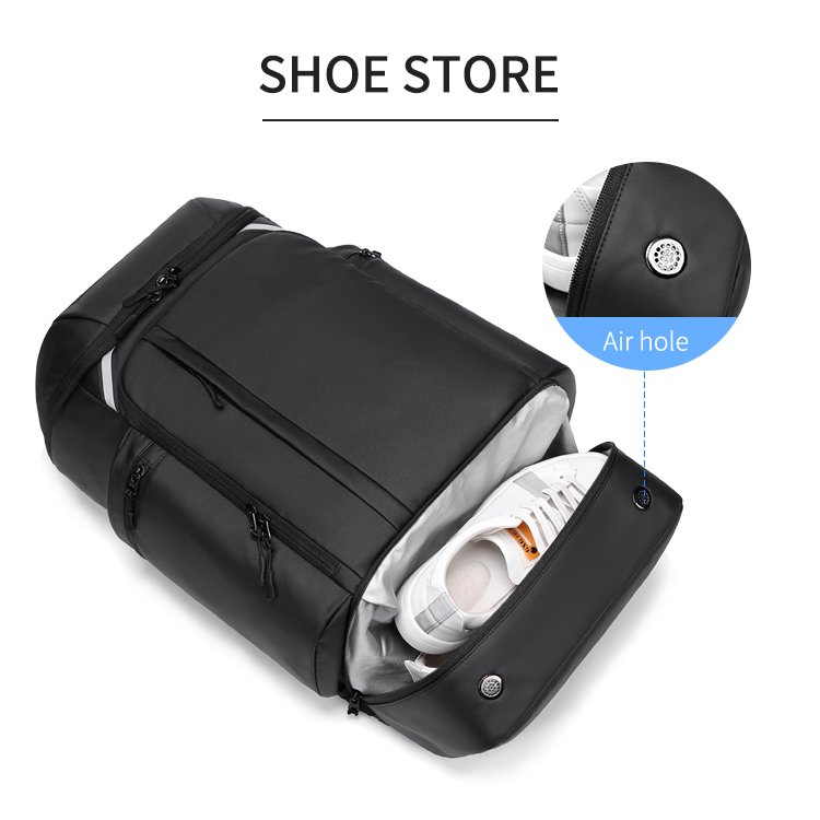 Waterproof Outdoor Bag 17 Inch Laptop Backpack with Shoe Barn Custom Other Hiking Backpacks Large Capacity