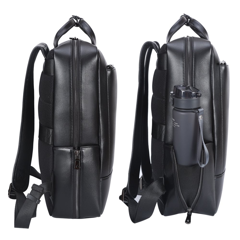 2024 New Arrival Men's Fashion Cowhide Computer Backpack Full Grain Genuine Cow Real Leather Stylish Laptop Bag for Men