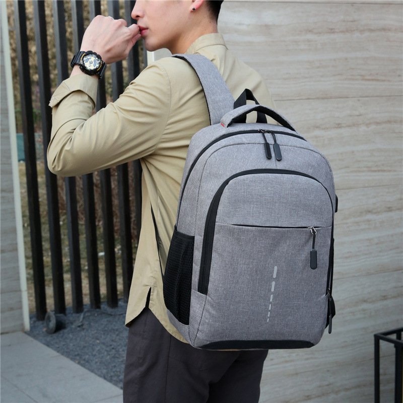 Customized Water-resistant Business Travel Backpack College School Bags Laptop Backpacks With USB Charging