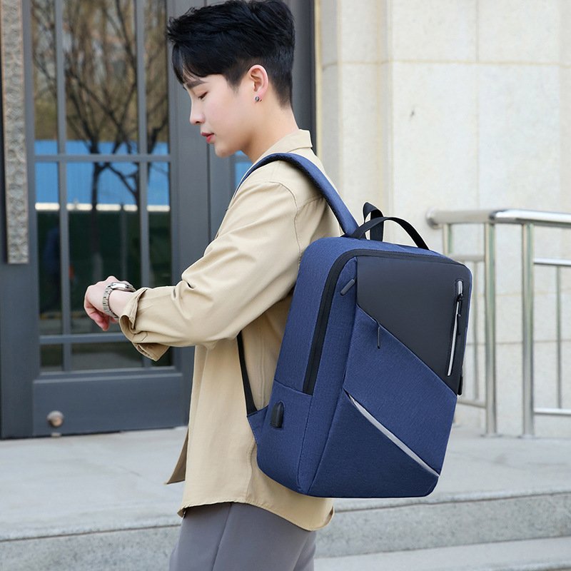2024 New Logo Custom Multifunctional Simple Business Style Travel Bag Waterproof Oxford Leisure Computer Laptop Backpack Bag Wit