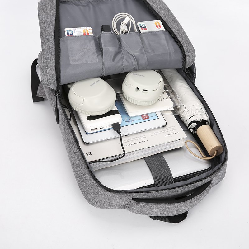 USB Charger Backpack Smart Laptop Backpack Bag Simple Custom Logo Nylon Unisex Backpack