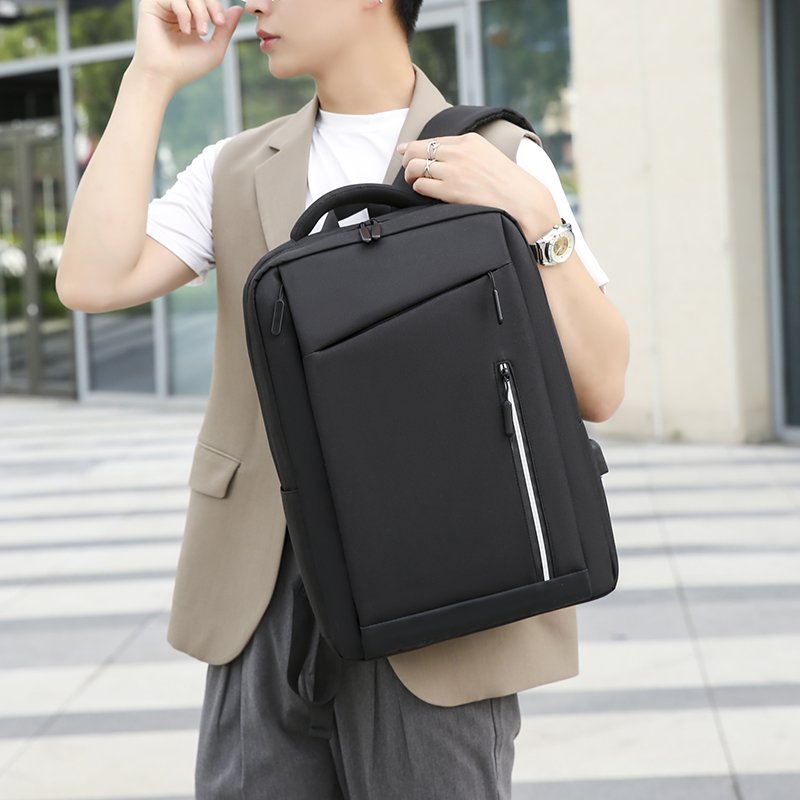 USB Charger Backpack Smart Laptop Backpack Bag Simple Custom Logo Nylon Unisex Backpack