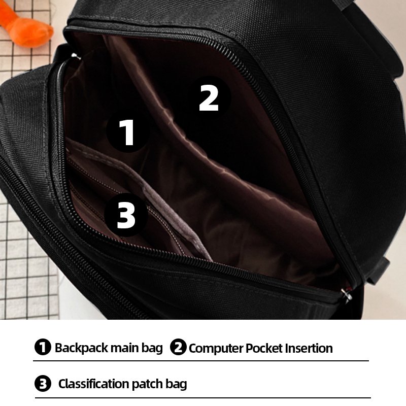 Wholesale Unisex Fashion Waterproof Laptop Backpack Oxford Material with Nylon Lining Business Zipper Closure