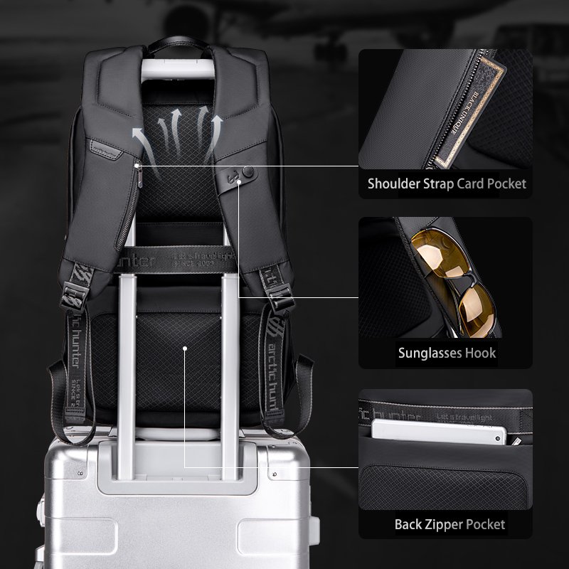 Arctic Hunter Fashion Men 17 inch Laptop Backpack USB Charging Durable School Smart Waterproof Backpack Anti Theft mochila
