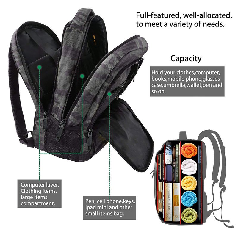 waterproof travel outdoor business backpack college backpack office large computer bag laptop backpack with usb charging
