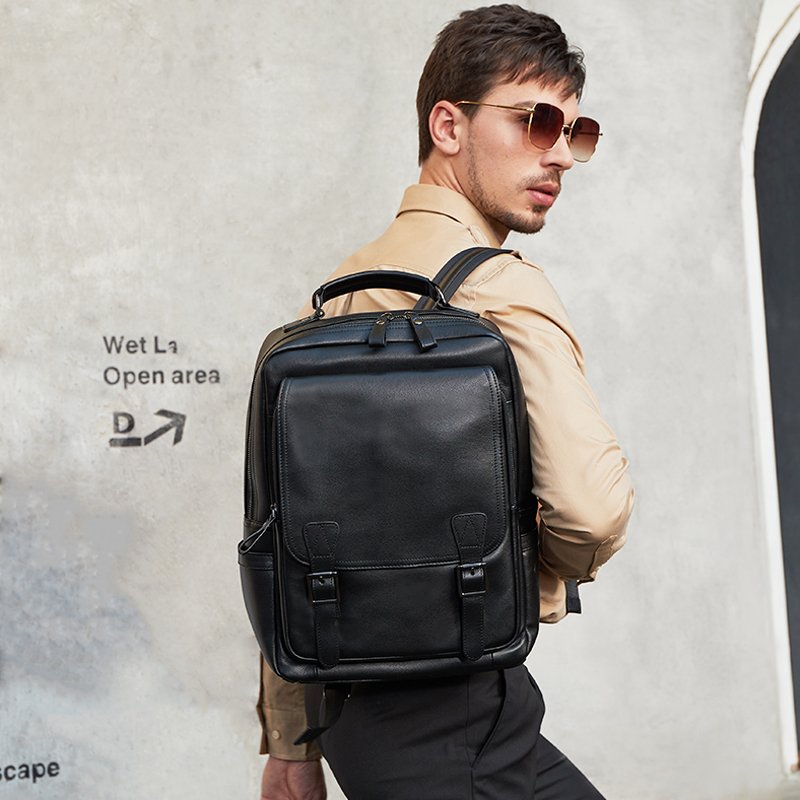 Custom Logo Fashion Leather Backpack 2022 Hot Selling Smart Travel Backpack Men's Business Backpack Custom 15 Inch Laptop