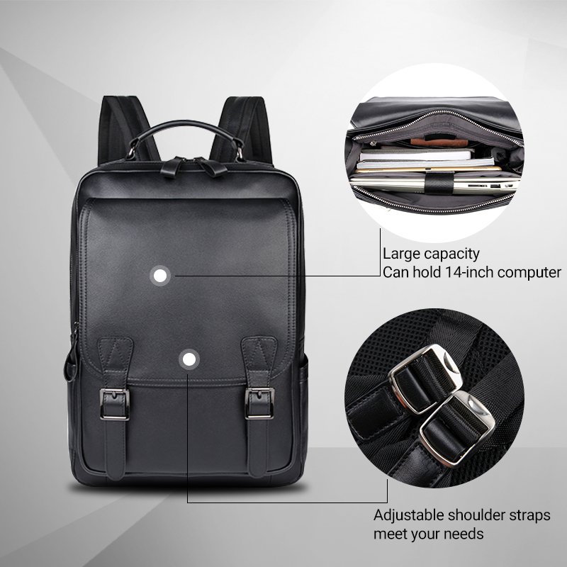 Custom Logo Fashion Leather Backpack 2022 Hot Selling Smart Travel Backpack Men's Business Backpack Custom 15 Inch Laptop
