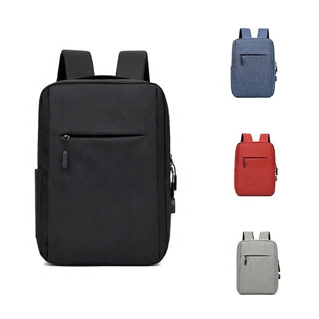 2024 Factory Price 15.6 inch Laptop Softback Business Backpack Oxford Waterproof Anti-theft USB Charge Port