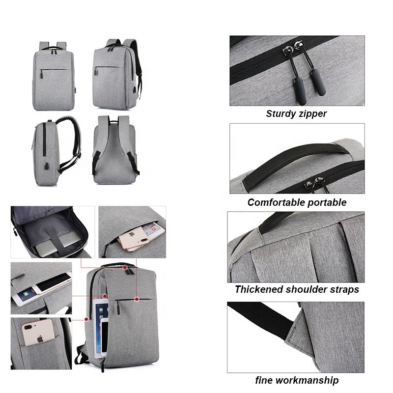 Sympathybag OEM Custom Logo High Quality USB Charging Port Waterproof Smart Casual Sports School Travel Laptop Backpack Bag