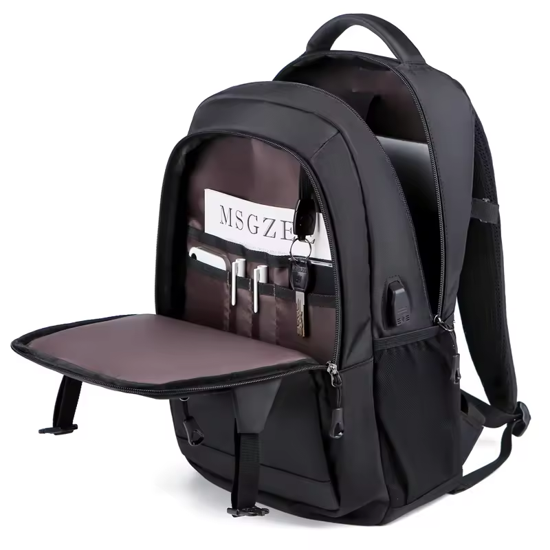 Factory wholesale simple leisure large capacity waterproof computer backpack custom logo business travel men's laptop backpack