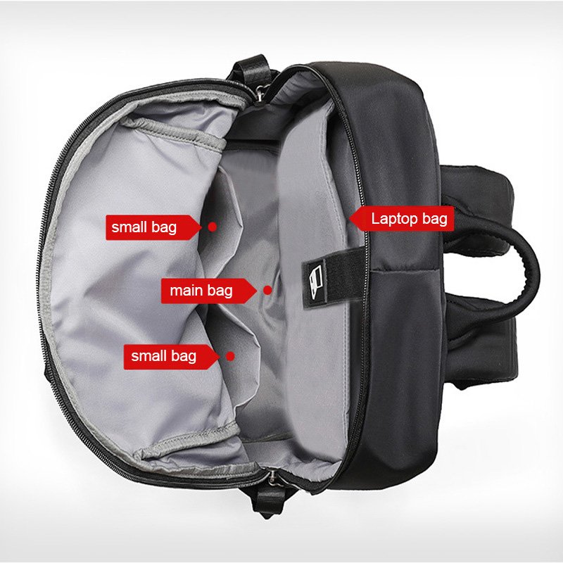 Waterproof USB charging Nylon backpack Business 15inch laptop backpack Rucksack waterproof Casual backpack