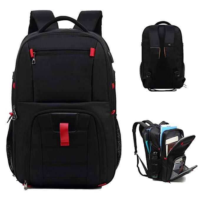 Business Travel Laptop Backpack with USB Charging Port School Backpack Laptop Bag