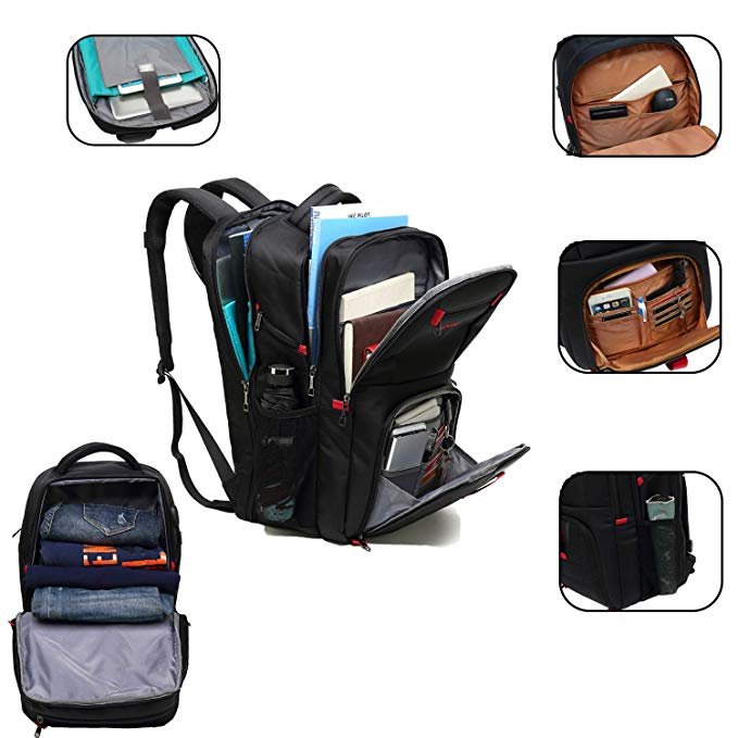 Business Travel Laptop Backpack with USB Charging Port School Backpack Laptop Bag