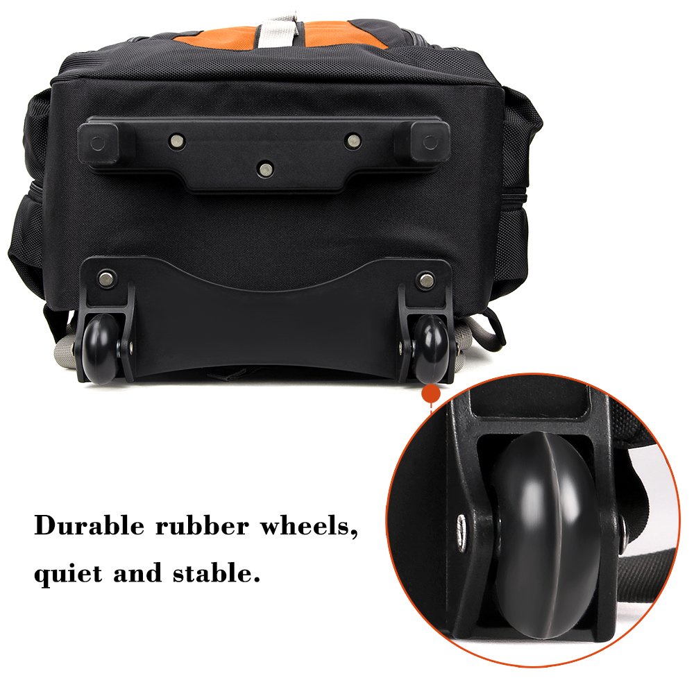 Backpack manufacturer custom Durable design 18 inches mochilas con ruedas school rolling trolley laptop backpack large capacity