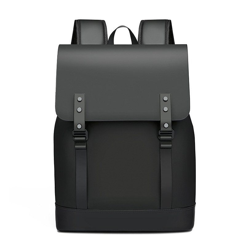 Trendy Leisure Large Capacity Business Backpack Waterproof PU Leather Travel Computer Bag Laptop Backpack For Men