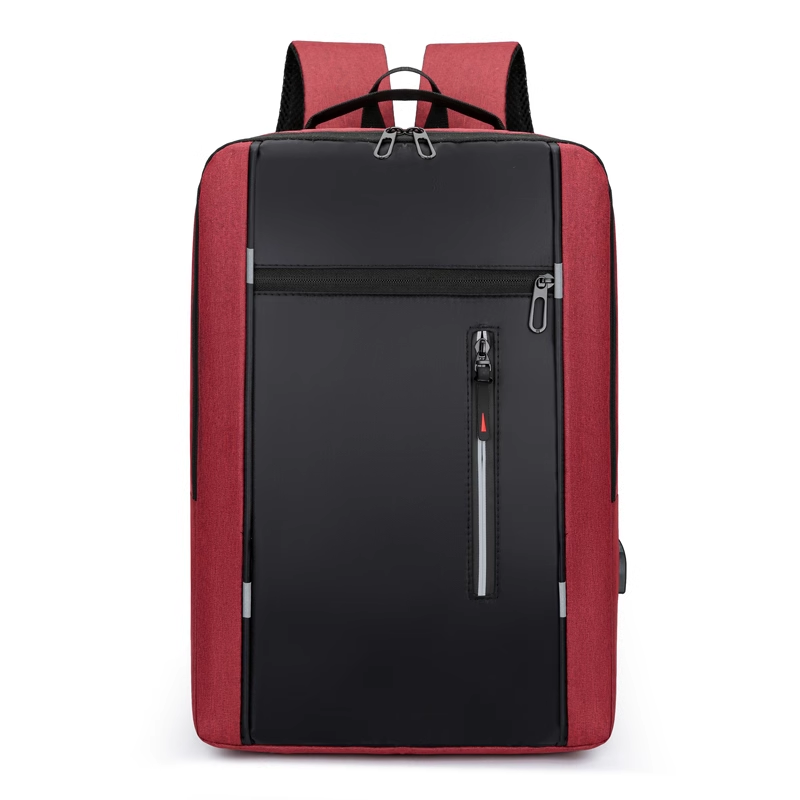 Low MOQ Custom Logo Geometric Laptop Backpack Computer Charging Backpacks Travelling Laptop Backpack With USB Schoolbag
