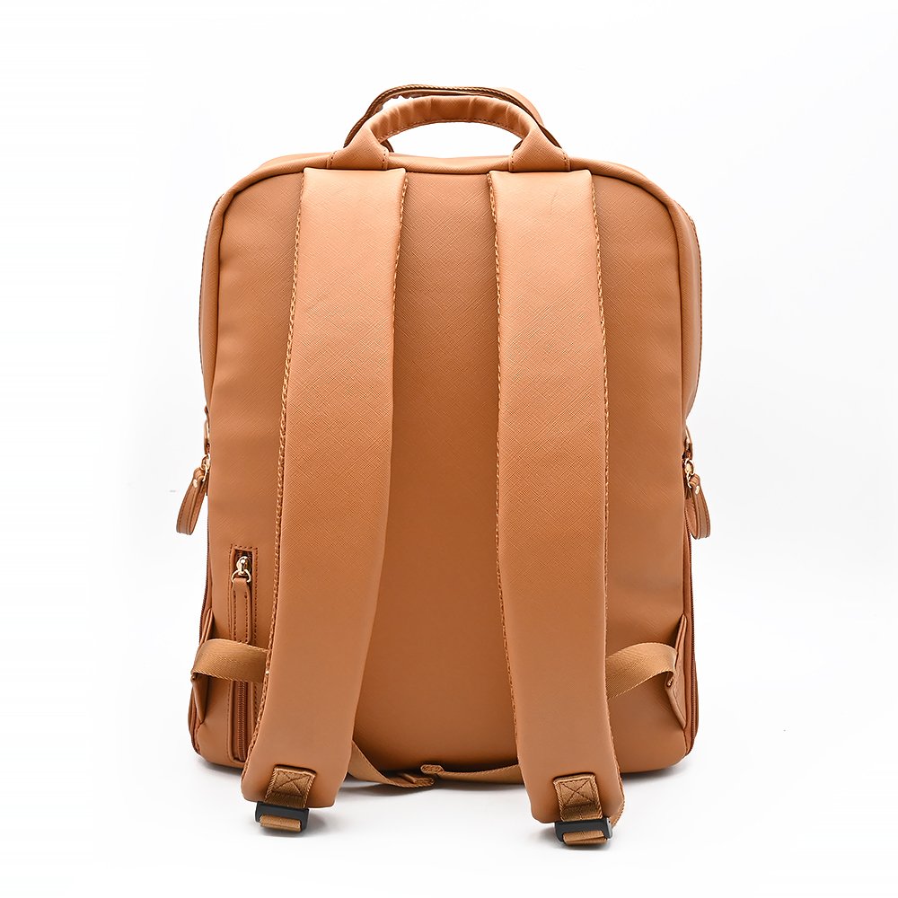 custom unisex brown microfiber vegan leather photographer travel laptop dslr camera bags backpack